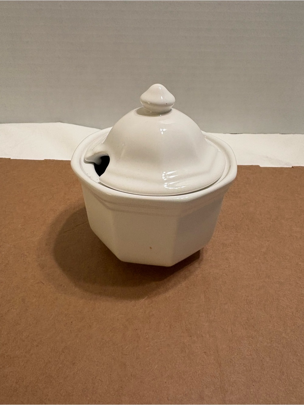 Vintage Pfaltzgraff Heritage White Jam/Jelly Jar With Lid Stoneware